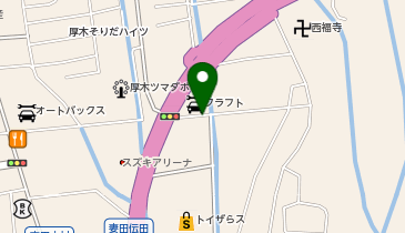 ダイレクトカーズ ショールーム ATSUGI BASE(アツギ ベース)の地図画像