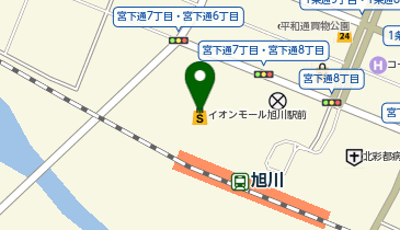 ザ カラーショップ イオンモール旭川駅前店の地図画像