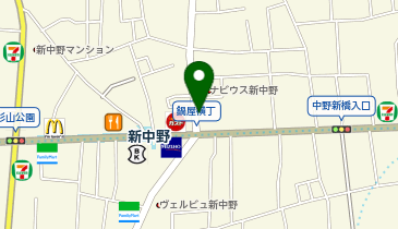 ソニズ新中野鍋横スタジオの地図画像