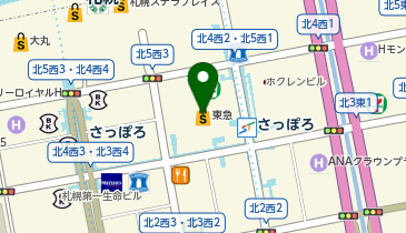 銀座ヨシノヤ 東急百貨店 さっぽろ店の地図画像