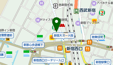 大衆スタンド てんぐ大ホール 新宿西口大ガード店の地図画像