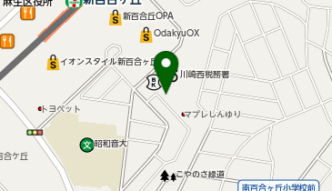 炭火焼鳥 出汁もつ鍋 なべきん 新百合ヶ丘の地図画像