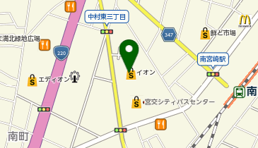 モーリーファンタジー イオン南宮崎店の地図画像