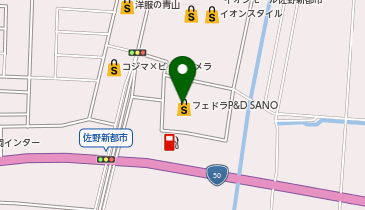 ガシャポンのデパート フェドラP&D佐野店の地図画像