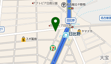 餃子の味覚 日比野店の地図画像