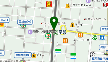 ビアードパパの作り立て工房 草加ヴァリエ店の地図画像
