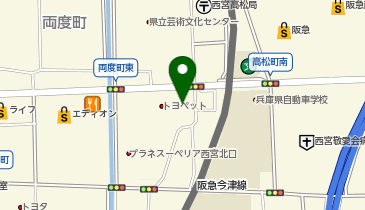 にしきた接種会場の地図画像