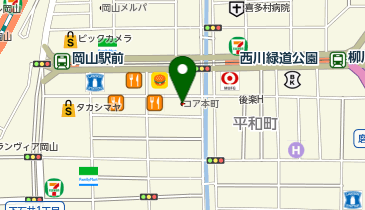 AAA(トリプルエー)えーバナナジュース 岡山駅前店の地図画像