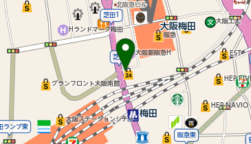 高級芋菓子しみず 阪急3番街店の地図画像