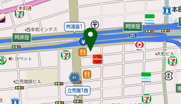 ひとり焼肉一 阿波座店の地図画像