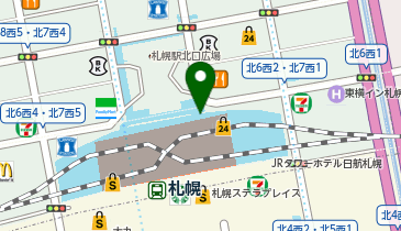 JR北海道札幌駅喫煙所の地図画像