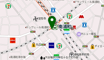 さいたま市指定喫煙場所(南浦和駅前)の地図画像