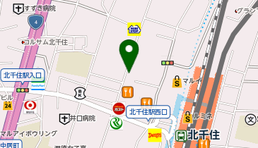 千住街の駅の地図画像