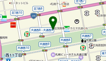 札幌ショールームの地図画像