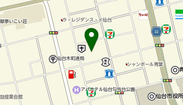 ナガノ インテリア 仙台二日町ショールームの地図画像