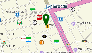 エアウィーヴ 仙台三越の地図画像