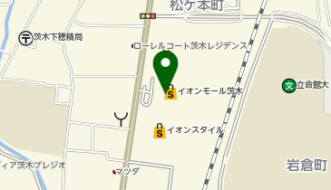 エアウィーヴ イオンスタイル茨木店の地図画像