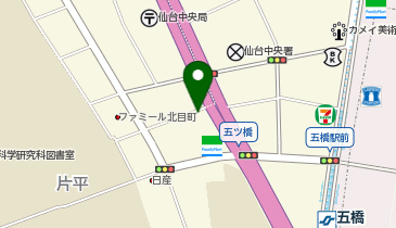 餃子の雪松 仙台五橋店の地図画像