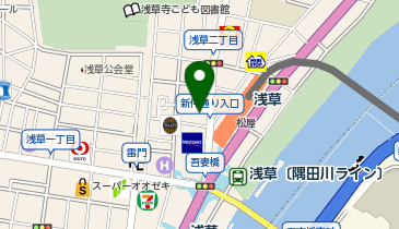 浅草レンタル着物 和楽の地図画像