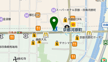 スターバックス コーヒー 京都四条河原町店の地図画像