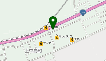 おたからや 上中島店の地図画像