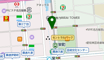 月島もんじゃ くうや 名古屋久屋大通パークの地図画像