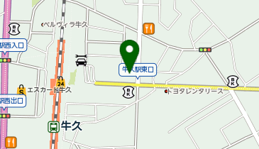 ミニミニ FC牛久駅前店の地図画像