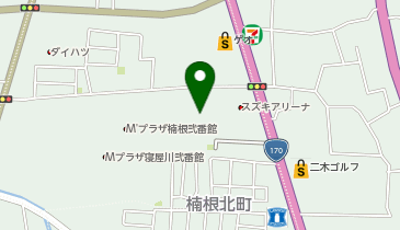 楠根配水場の地図画像