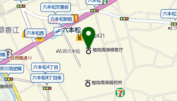 福岡高等検察庁の地図画像