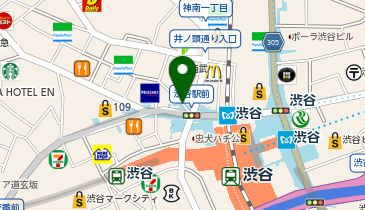 CHAVATY 渋谷の地図画像