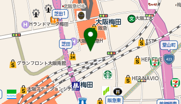 京むらさき 梅田阪急17番街店の地図画像