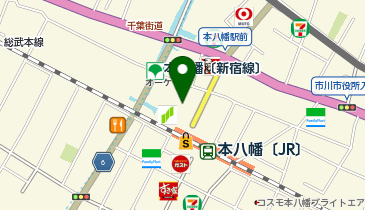から揚げの天才 本八幡店の地図画像