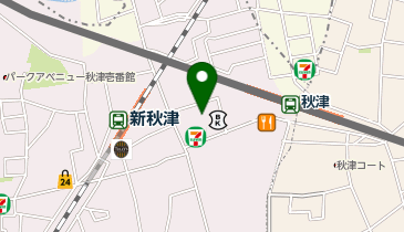 楽観 秋津店の地図画像