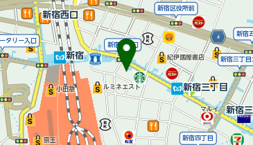 新宿本店 タカノフルーツティアラの地図画像