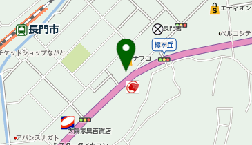 餃子の雪松 長門店の地図画像