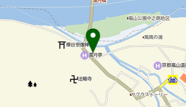 京都嵐山温泉 渡月亭の地図画像