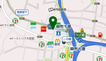 乃が美はなれ 麻布十番店の地図画像