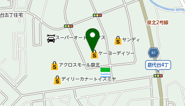 ケーヨーデイツー 泉北原山台店の地図画像
