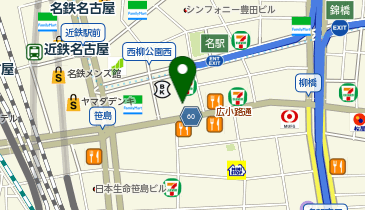 占いの館 千里眼 名駅ささしま店の地図画像