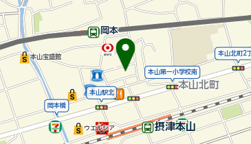 プラザ本山市民図書室の地図画像