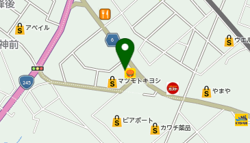 夕なぎの空の地図画像