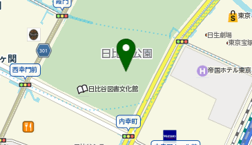 日比谷公園 にれの木広場の地図画像