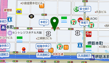 ジョニーのからあげ 本町店の地図画像