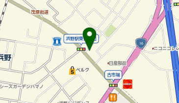 元祖からあげ本舗だるま 浜野店の地図画像