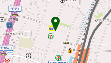 餃子のラスベガス北千住店の地図画像