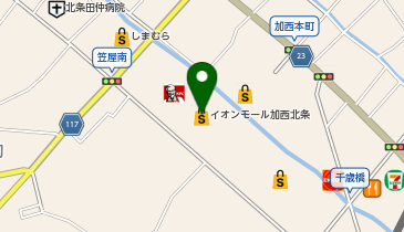 インドカレー エレファント イオンモール加西北条店の地図画像