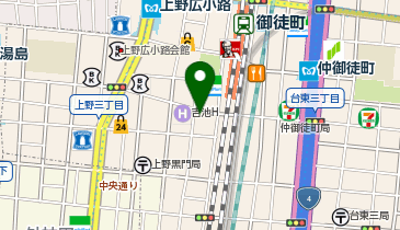 伝説のすた丼屋 御徒町店の地図画像