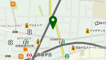 オリエンタルパサージュ 自由が丘店の地図画像
