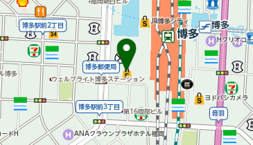 天麩羅 えびのや KITTE博多店の地図画像