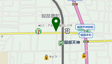 SHIMAUMA BURGER(シマウマ バーガー) 服部天神店の地図画像